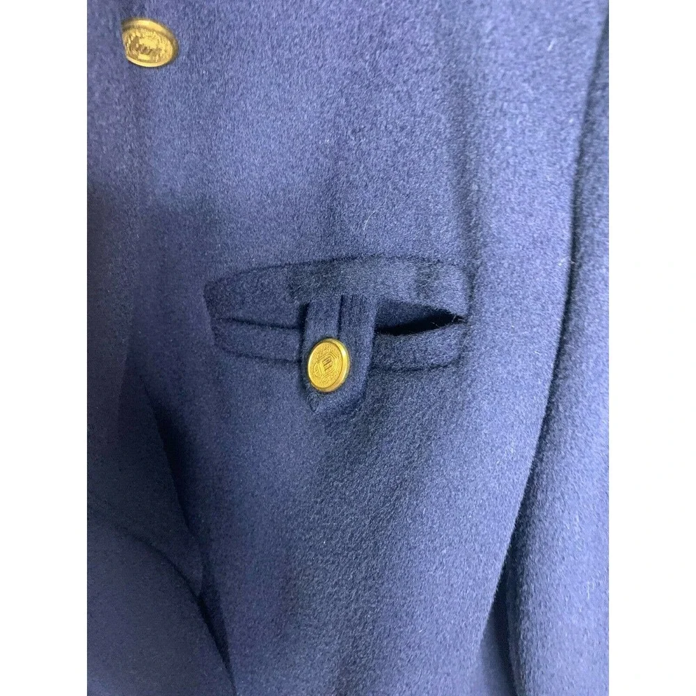 Vintage J.G Hook Women's Jacket Coat Winter Blue 100% Pure Wool Size‎ Medium